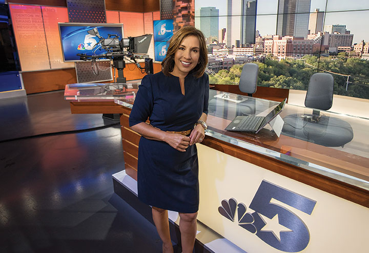 Deborah Ferguson at NBC5 Dallas News Studio