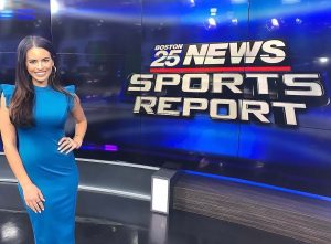 Kacie McDonnell anchoring sports news on channel 25 boston