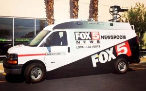 Fox 5 News satellite van