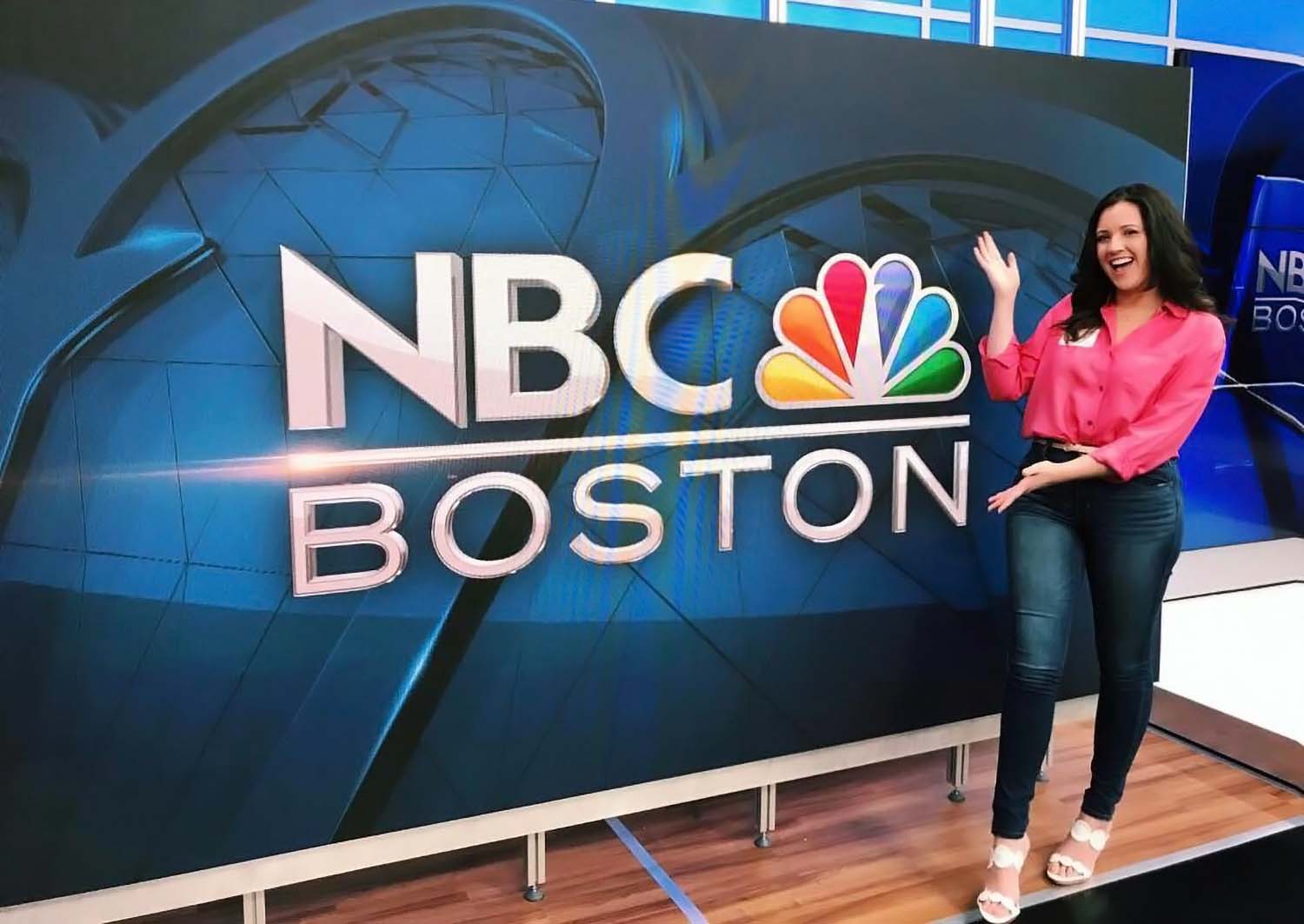 Molly Catherine Walsh at NBC Boston set