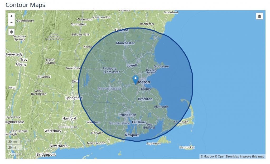 CBS Boston coverage map