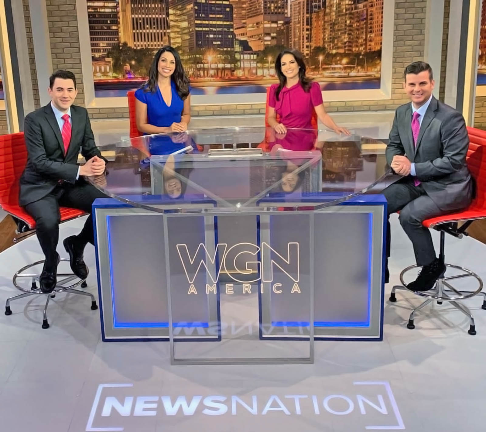 WGN News Weekend News Team on set