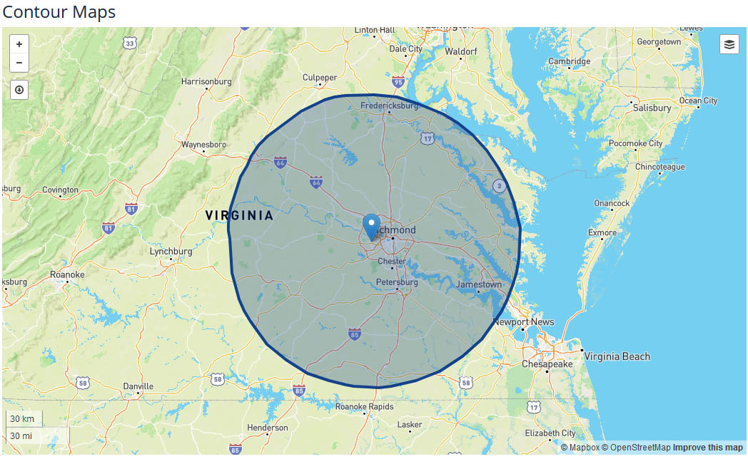 Fox Richmond coverage map