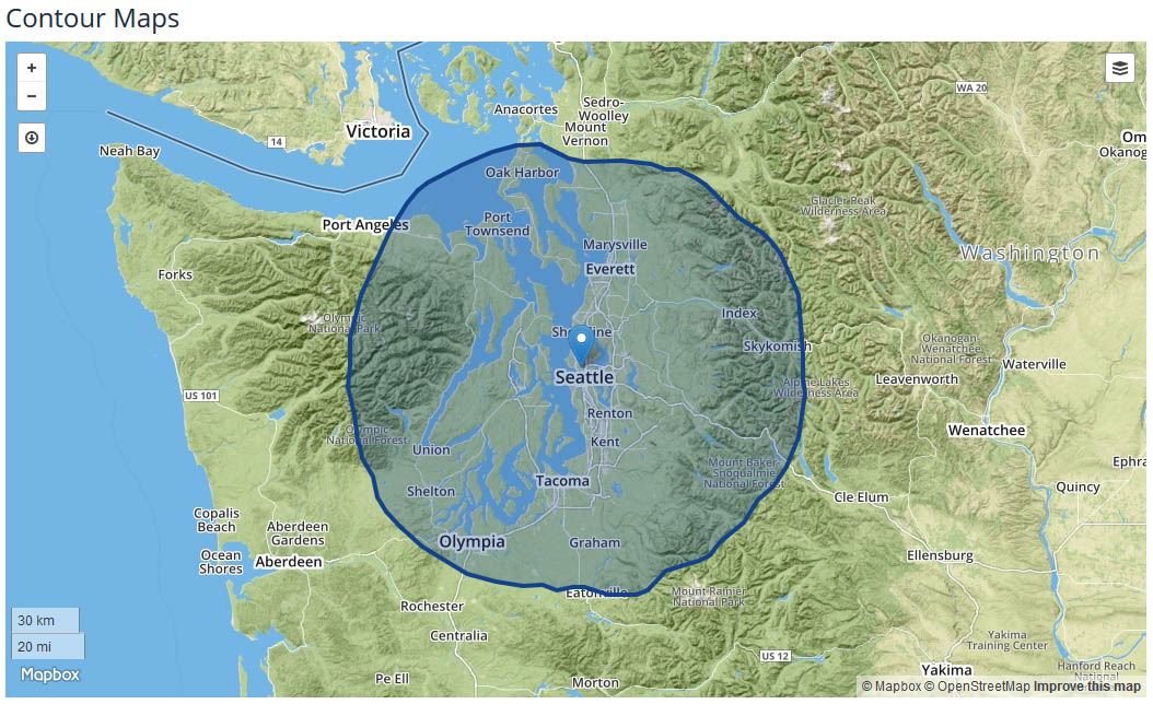 KING 5 coverage map