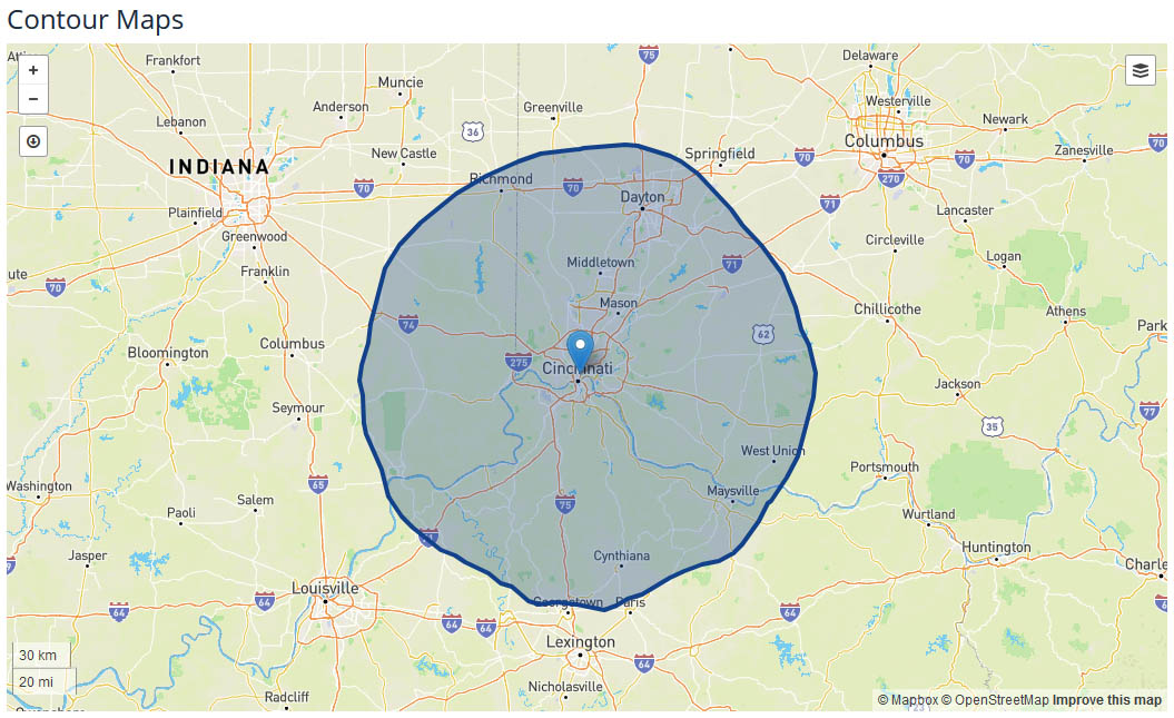 WCPO News coverage map