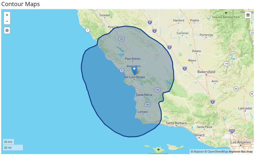 KSBY News coverage map