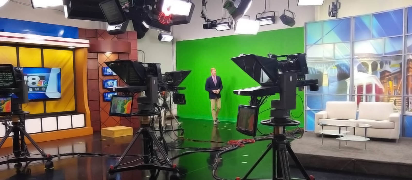 WETM News weather coverage studio