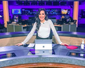 newscaster Marla Tellez at KKFX Fox 11 News studio