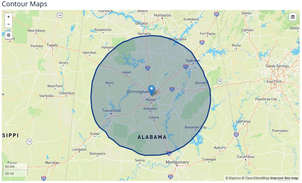 WBRC 6 News coverage map