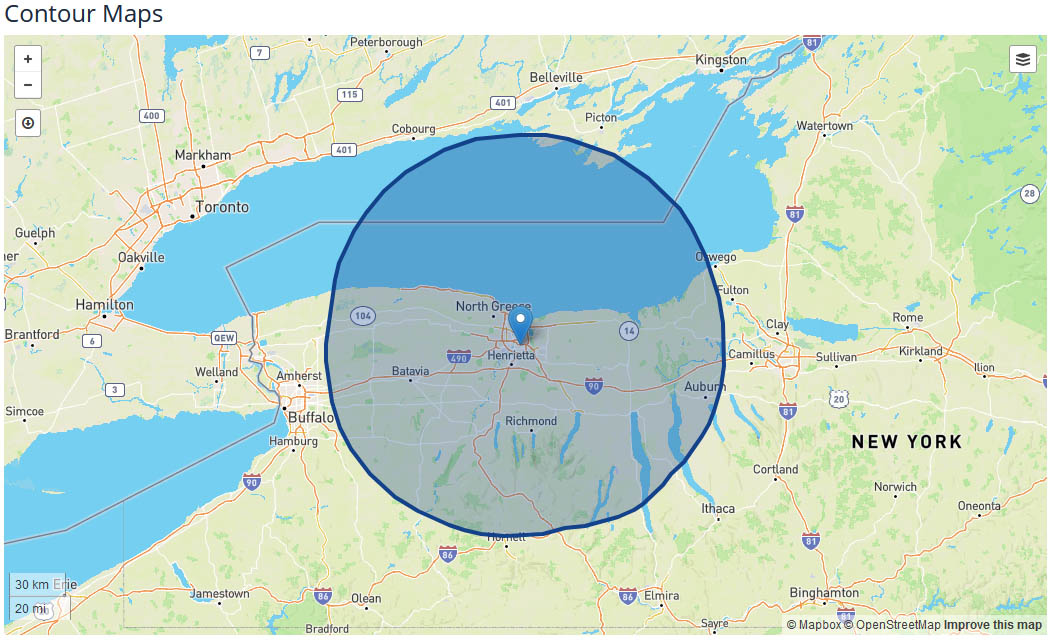 WHAM 13 coverage map