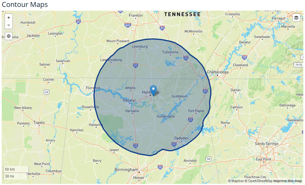 WAFF 48 News coverage map