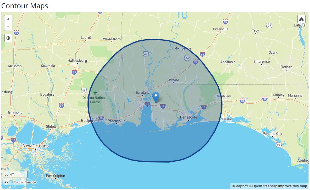 WKRG News 5 coverage map