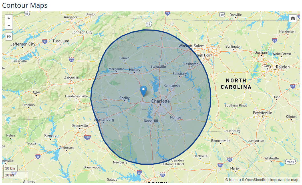 WCNC News coverage map