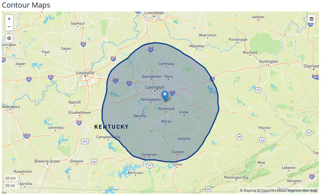 WDKY TV Coverage Map
