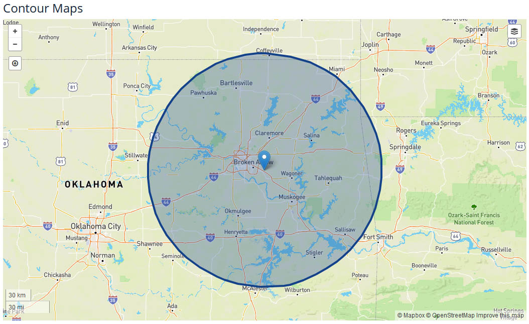 KJRH Tulsa Coverage Map