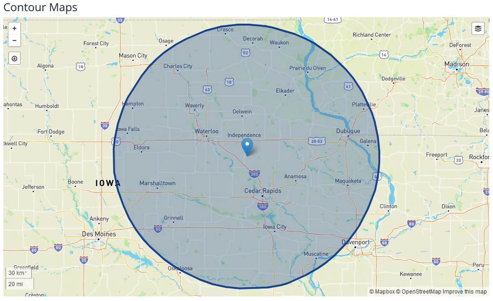 KCRG News Coverage Map