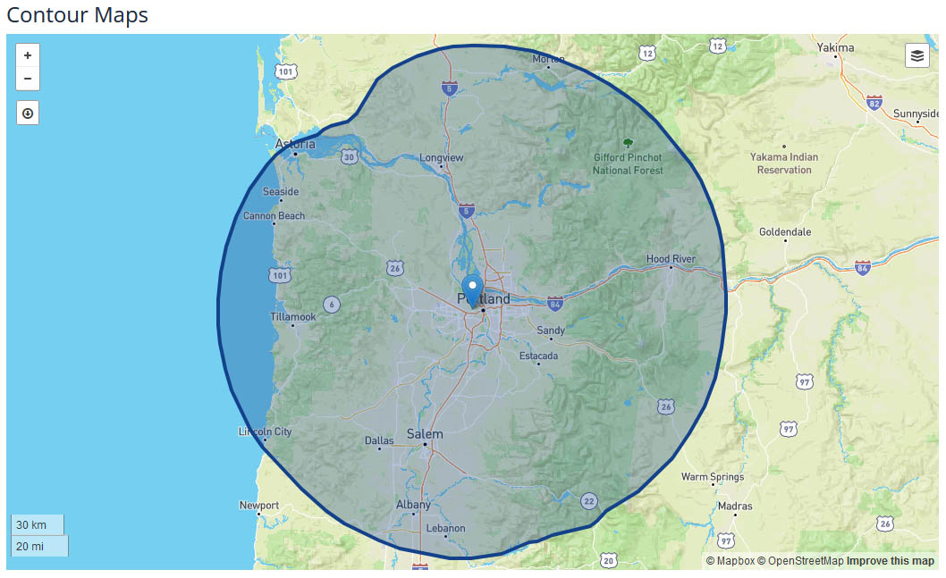 KGW News Coverage Map