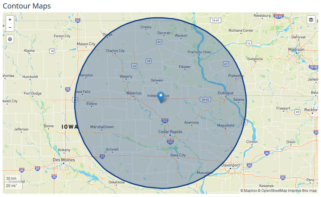 KWWL News Coverage Map