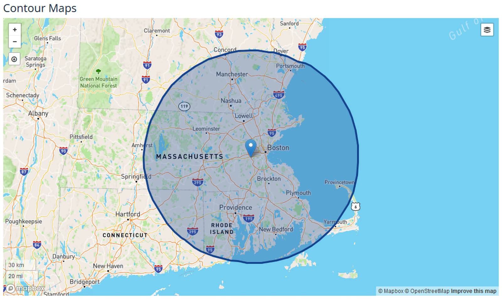 WCVB TV Coverage Map